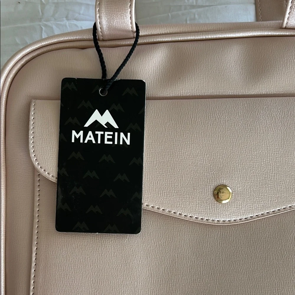 MATEIN Women’s Travel Toiletry Bag Faux Leather Look Pink‎ Sheen Hanging Storage